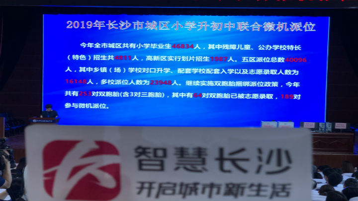 全市共有小学毕业生46834人,五区派位总数40096人